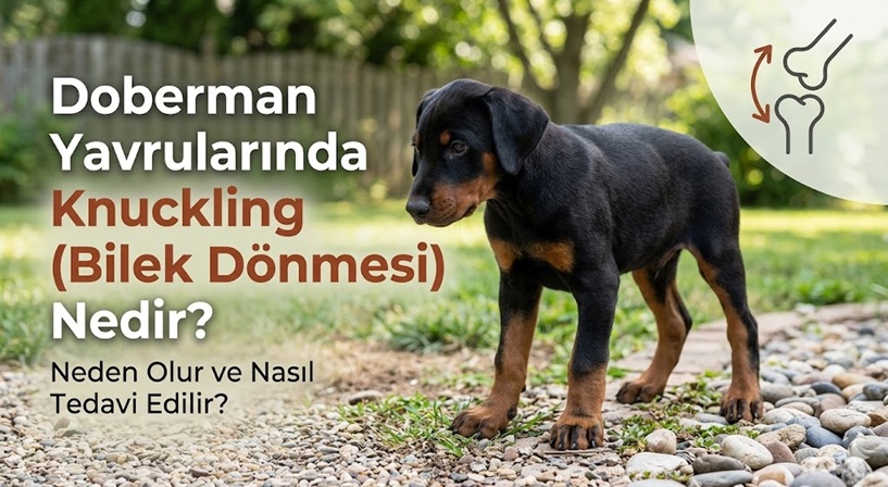 Doberman Yavrularında Knuckling (Bilek Dönmesi) Nedir? Neden Olur ve Nasıl Tedavi Edilir?