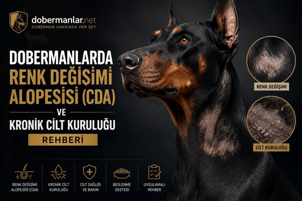 Dobermanlarda Renk Değişimi Alopesisi (CDA) ve Kronik Cilt Kuruluğu Rehberi